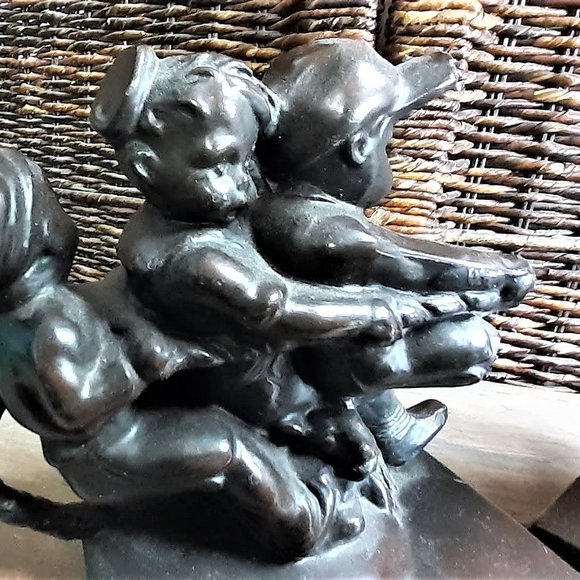 Vintage Solid Brass Tug of War Bookends - Picture 7 of 10